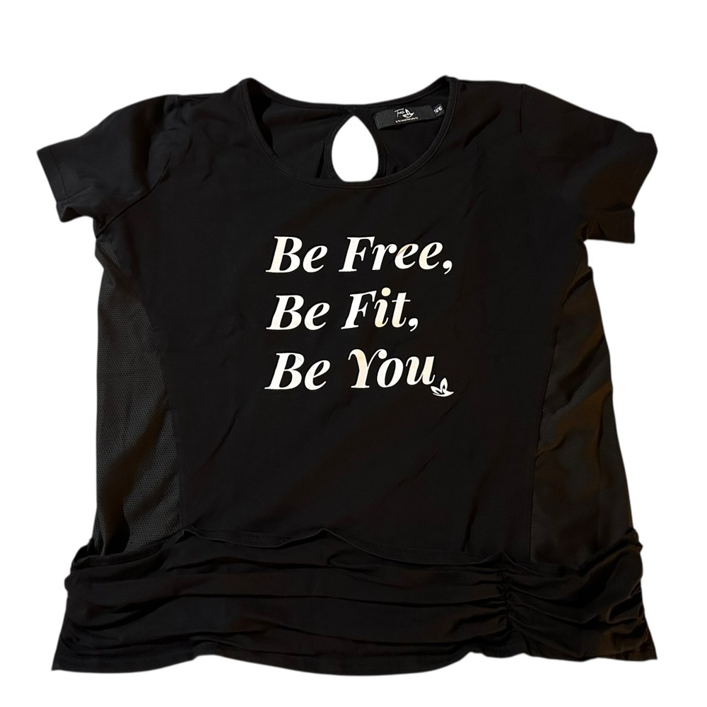 Activewear Graphic Tee – “Be Free, Be Fit, Be You” – Size 14/16